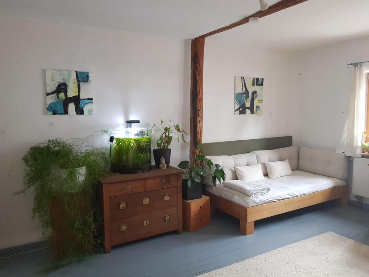 Aeltestes Haus In Quentel - Ferienwohnung 2 Mit Dachterrasse Hessisch Lichtenau Luaran gambar